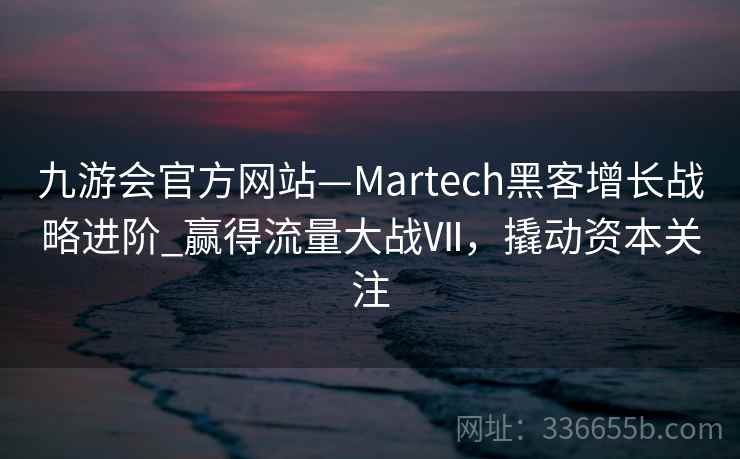 九游会官方网站—Martech黑客增长战略进阶_赢得流量大战Ⅶ,撬动资本关注 九游会官方网站—Martech黑客增长战略进阶_赢得流量大战Ⅶ,撬动资本关注