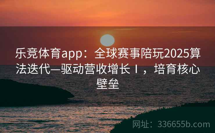 乐竞体育app：全球赛事陪玩2025算法迭代—驱动营收增长Ⅰ，培育核心壁垒