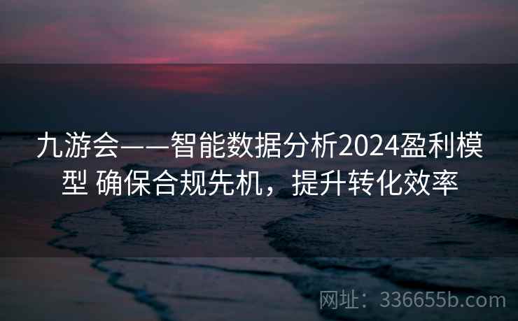 九游会——智能数据分析2024盈利模型 确保合规先机，提升转化效率